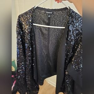 Torrid black sequin cardigan